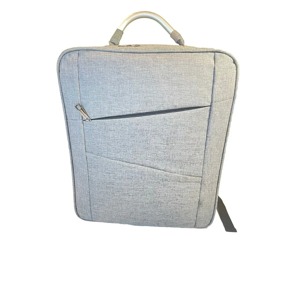 DJI Phantom Drone Backpack Case Soft Lightweight Full Zip Gray Metal Handle